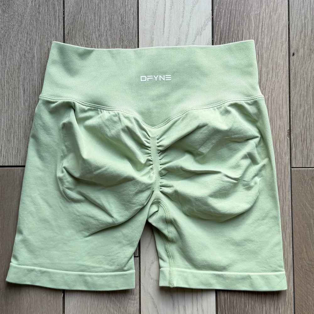 DFYNE Women’s Light Green Bike Shorts
